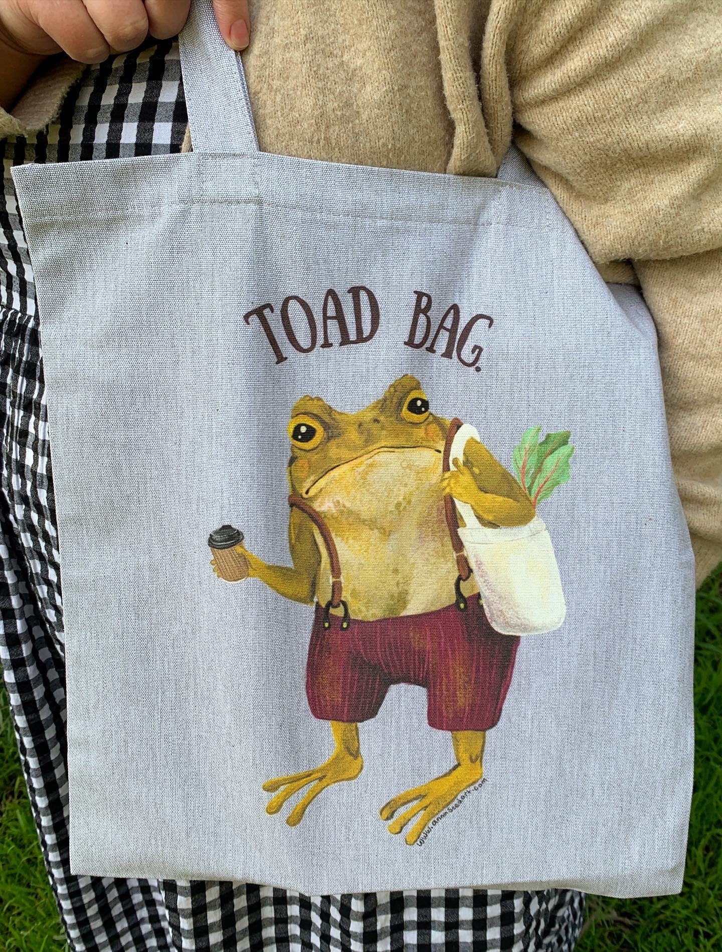 "Toad" Bag - Fun illustrated 100% cotton tote