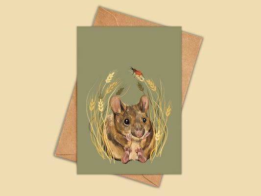 Anna Seed Art | Greeting Card - Field Mouse. Cute illustration