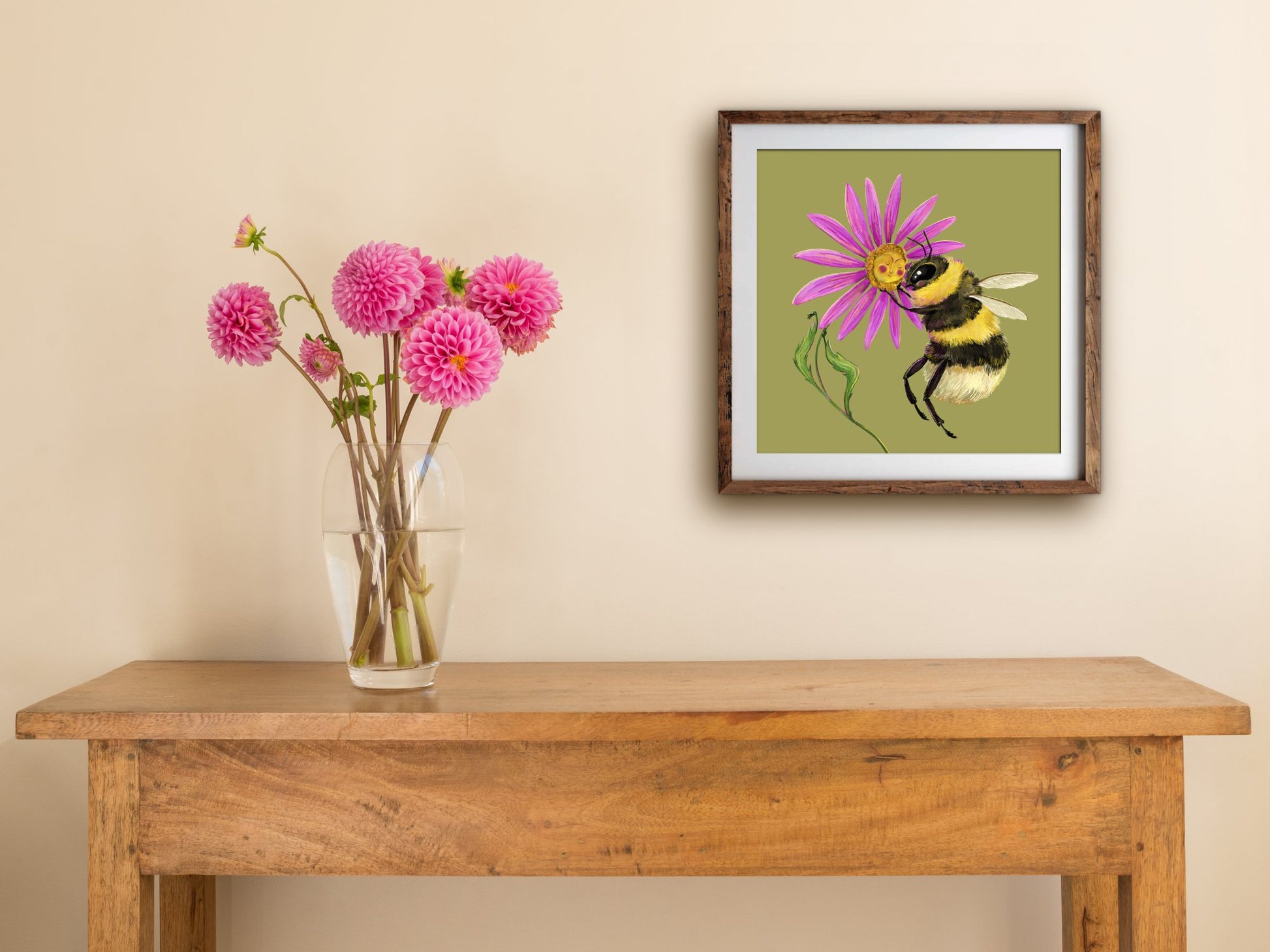 Anna Seed Art | Art Print - You Are a Beauty to Beehold - Cute illustration, wall art