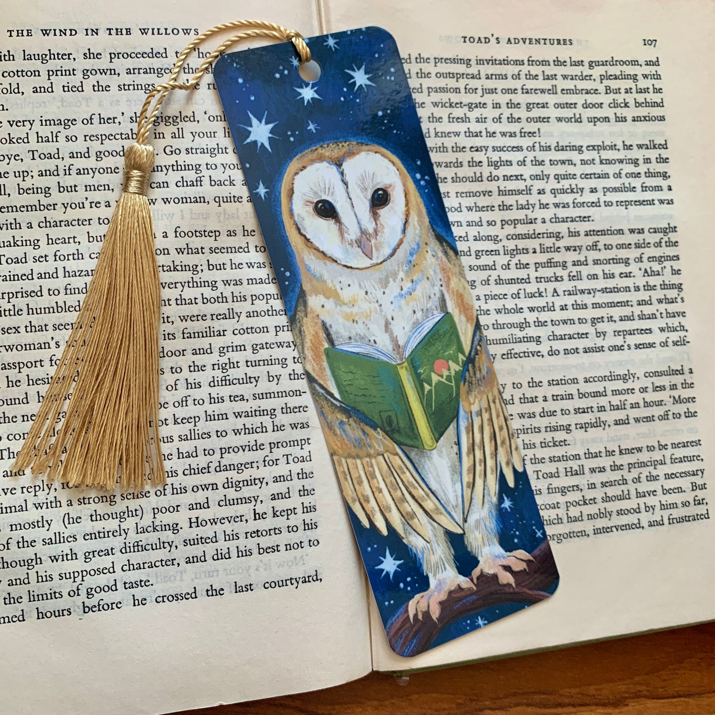 Anna Seed Art | Bookmark - Barn Owl - Fantasy illustration