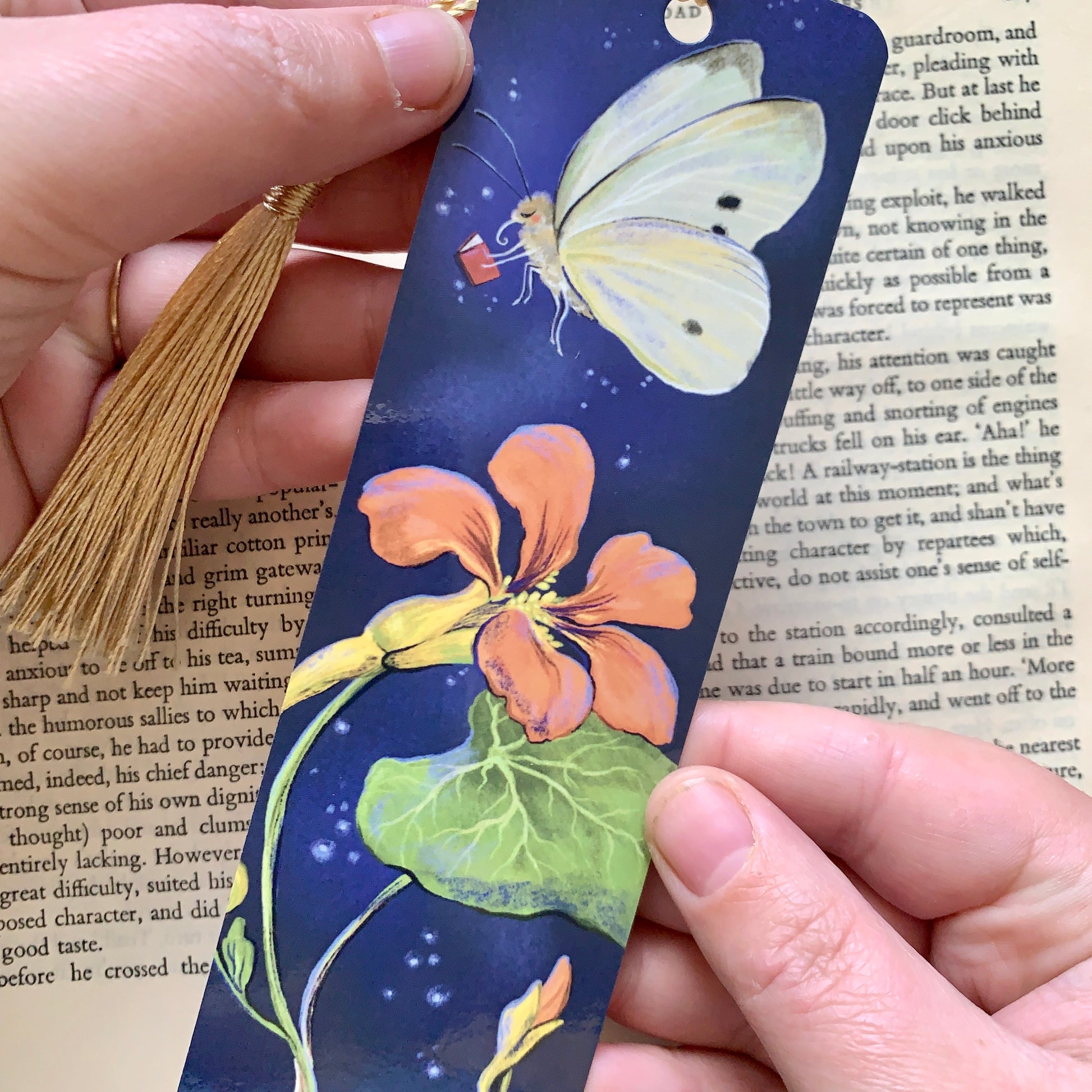 Anna Seed Art | Bookmark - Cabbage Moth - Cute illustration