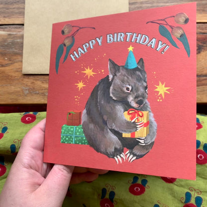 Occasion Card - Happy Birthday! Cute wombat illustration