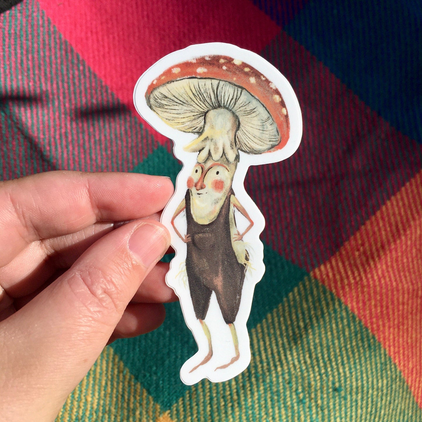 Anna Seed Art | Sticker - Mushroom Chap - Matte waterproof vinyl