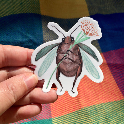 Anna Seed Art | Sticker - Cute Beetle - Matte waterproof vinyl