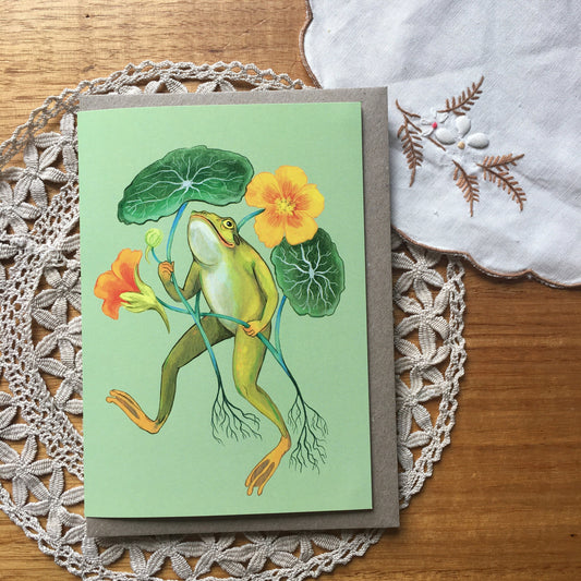 Anna Seed Art | Greeting Card - Happy Frog. Fun illustration