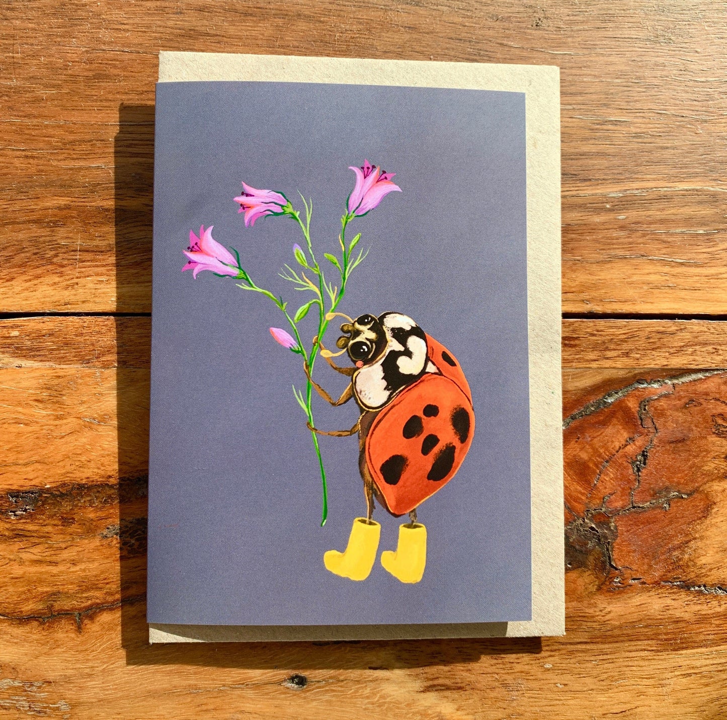 Anna Seed Art | Greeting Card - Beetle Boots. Cute illustration